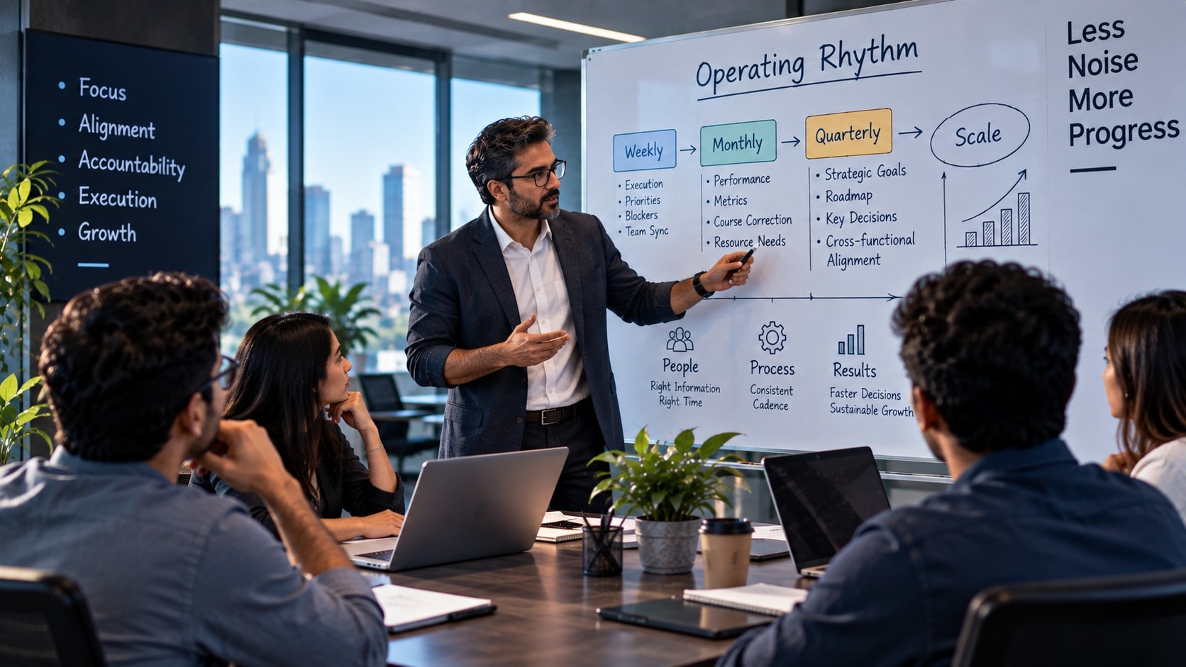 Your Company Doesn't Need More Meetings - It Needs an Operating Rhythm: How a Fractional COO and Integrator Build a Scalable Management System